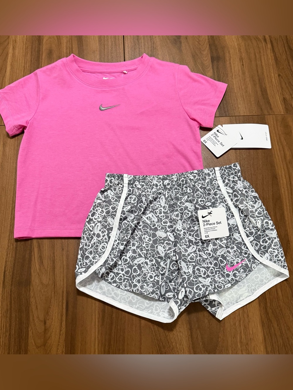 Nike Girls 2 Piece Matching Outfit Set Size  6X New